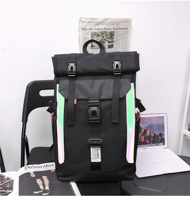 モード系ファッションホログラムライン シティバックパック