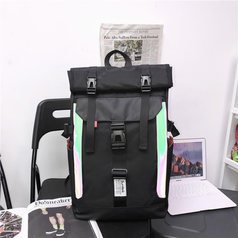 モード系ファッションホログラムライン シティバックパック