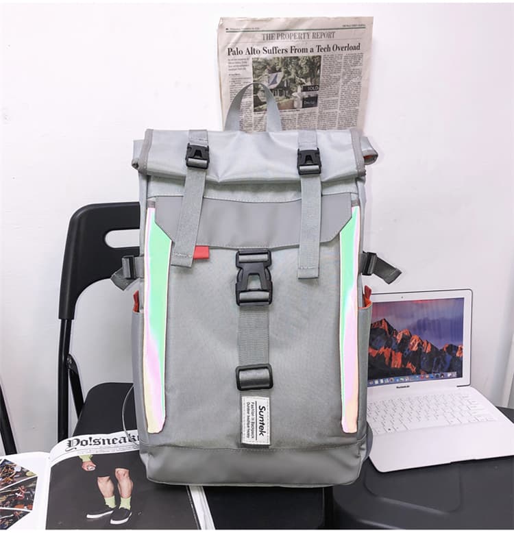 モード系ファッションホログラムライン シティバックパック