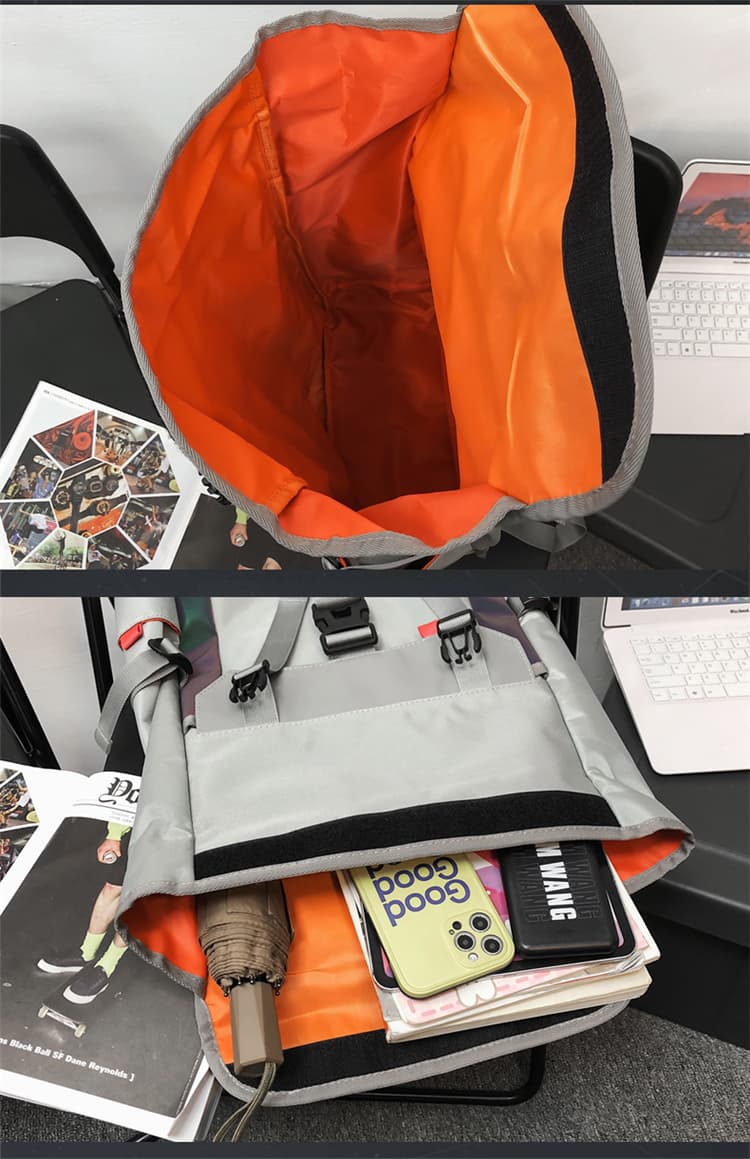 モード系ファッションホログラムライン シティバックパック