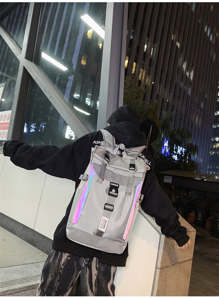 モード系ファッションホログラムライン シティバックパック