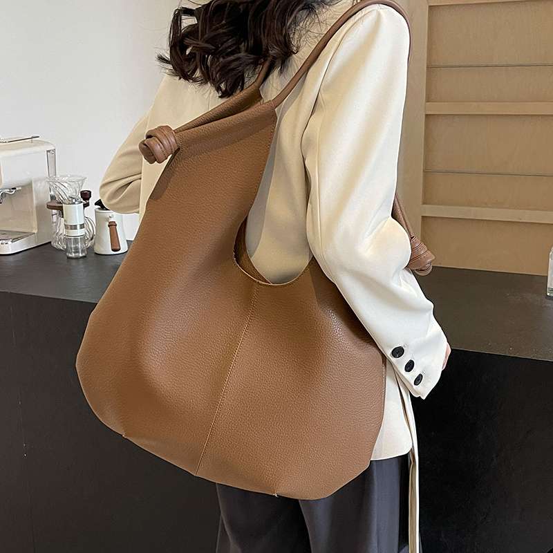 モード系ファッション ミニマルシックレザートートバッグ