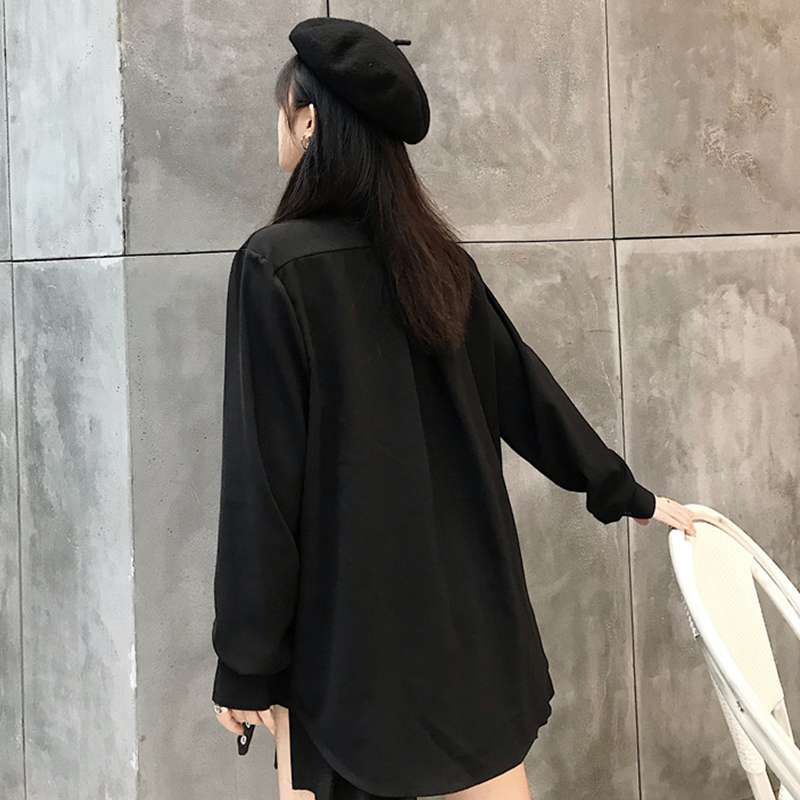モード系ファッション オーバーサイズデザインシャツワンピース