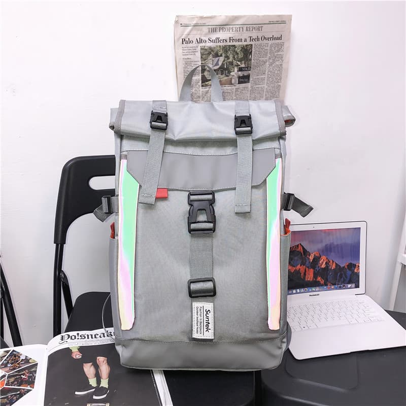 モード系ファッションホログラムライン シティバックパック