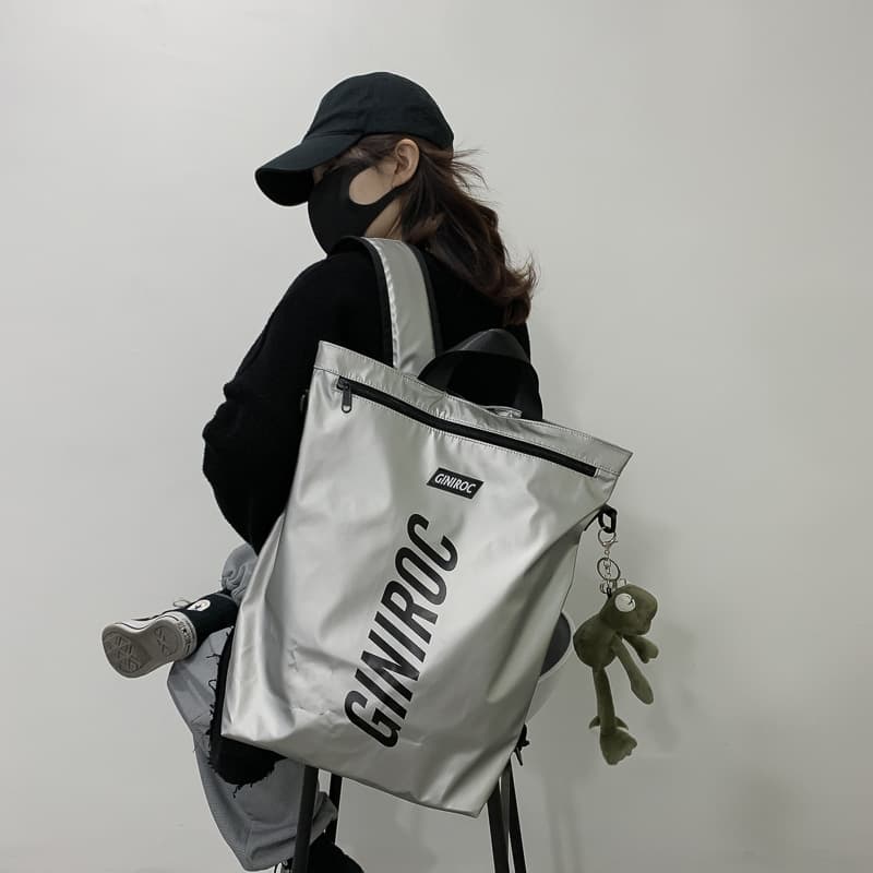 モード系ファッションスタイリッシュ ユニセックス ロールトップバックパック