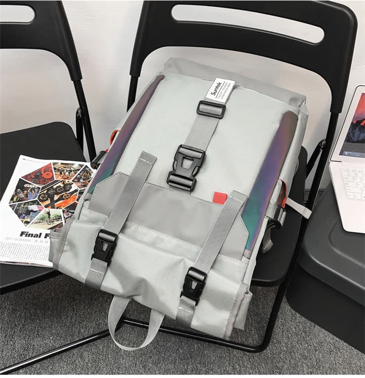 モード系ファッションホログラムライン シティバックパック