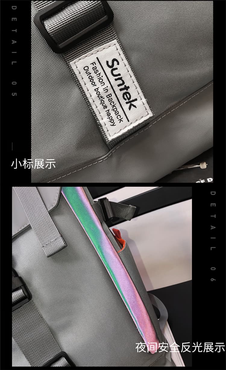 モード系ファッションホログラムライン シティバックパック